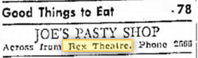 Rex Theatre - Sept 25 1953 Another Clue On The Location (newer photo)